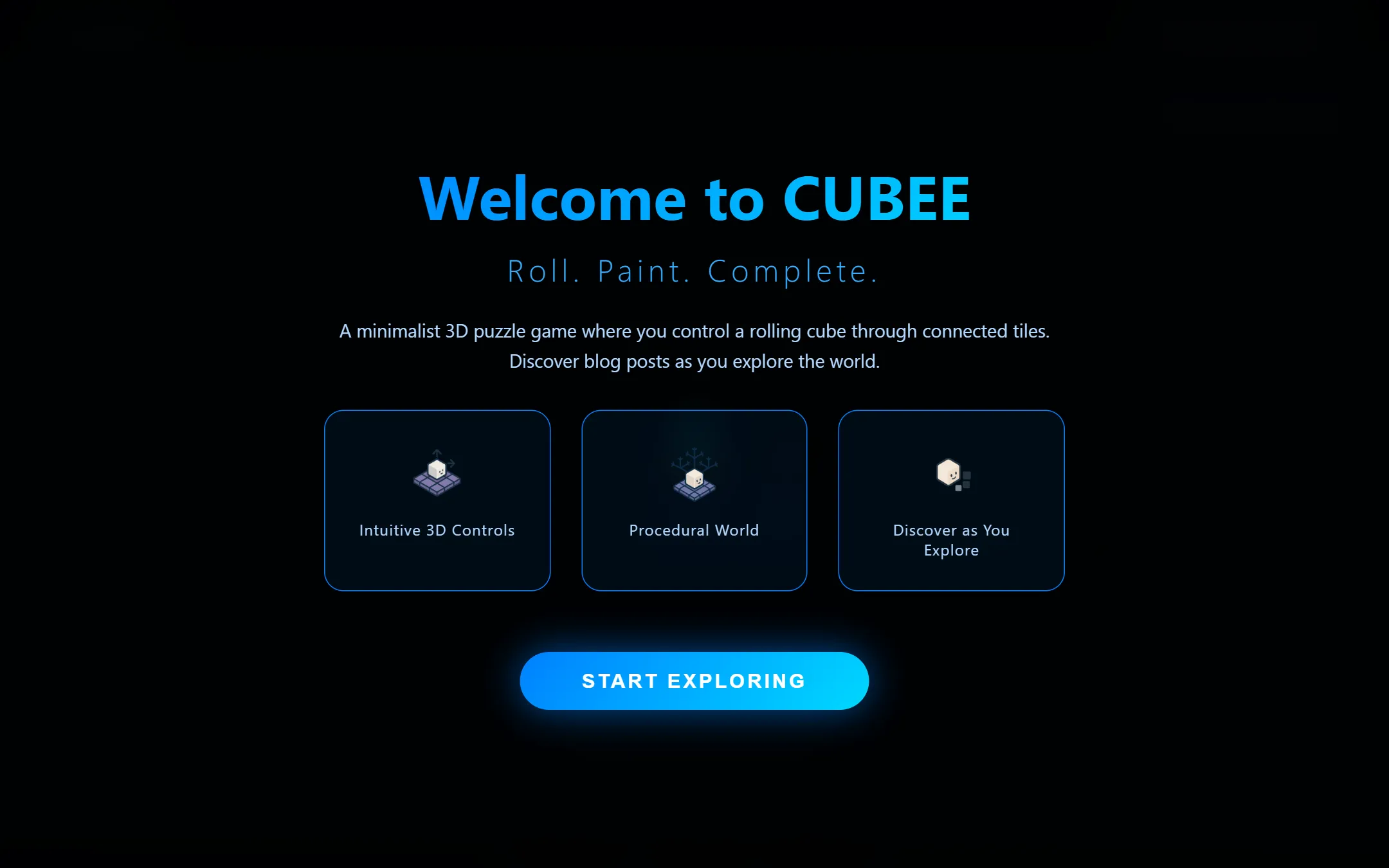 Full page render of playcubee.com.