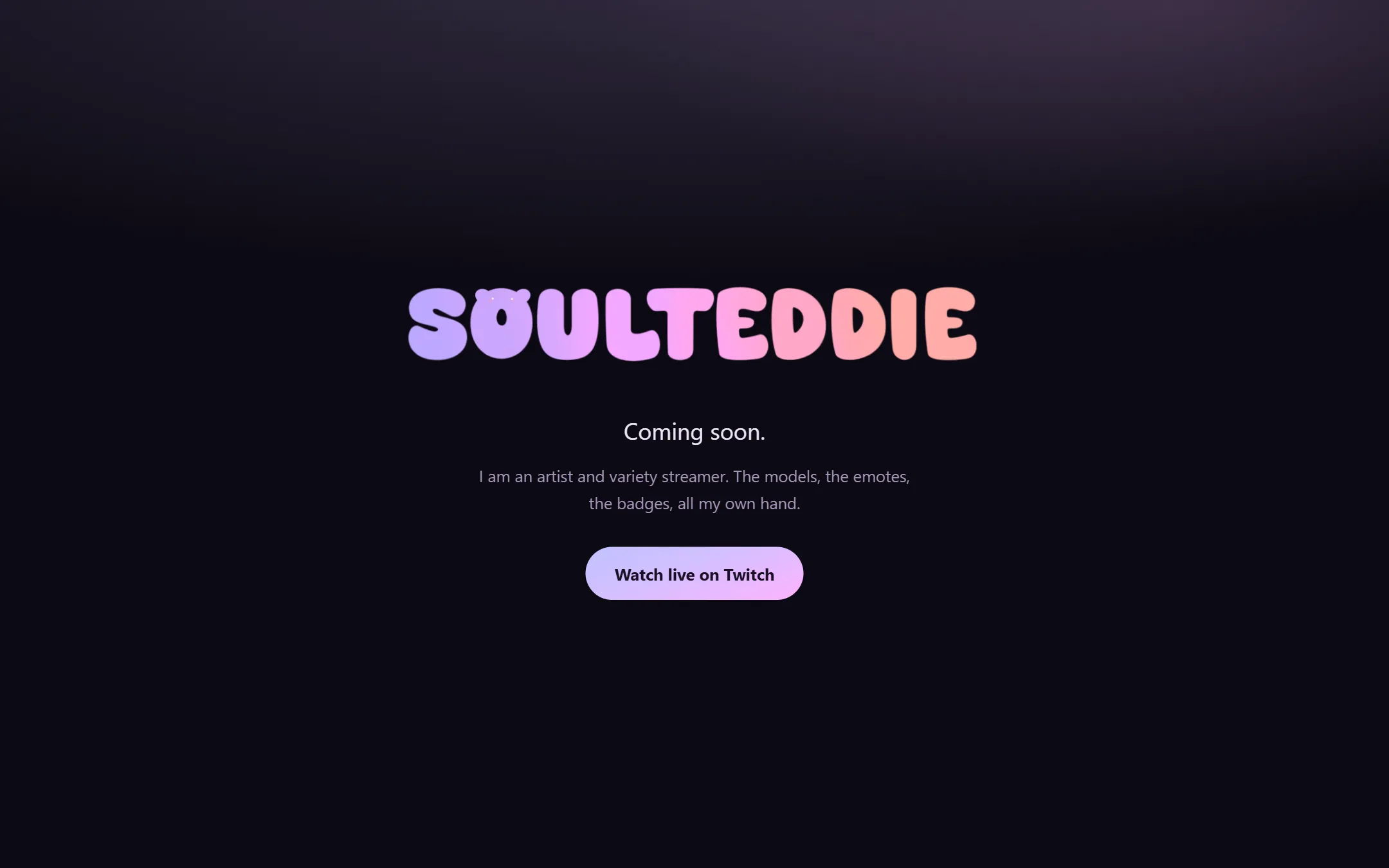 Full page render of the Soulteddie site.